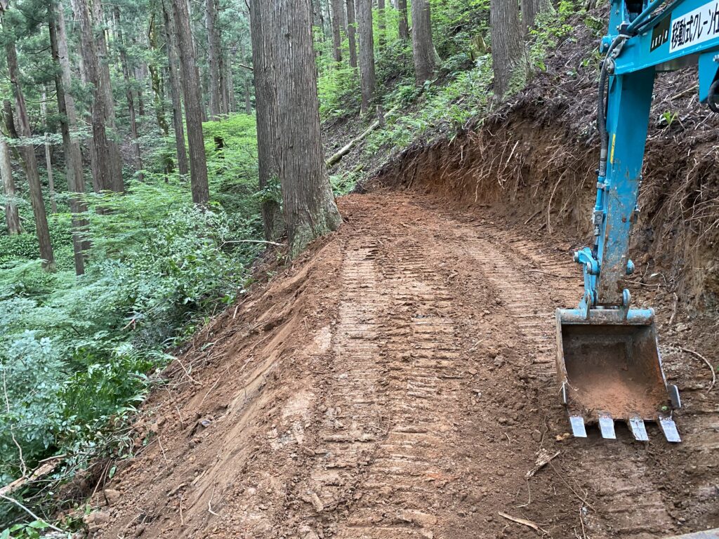 林内作業道の仕上がり